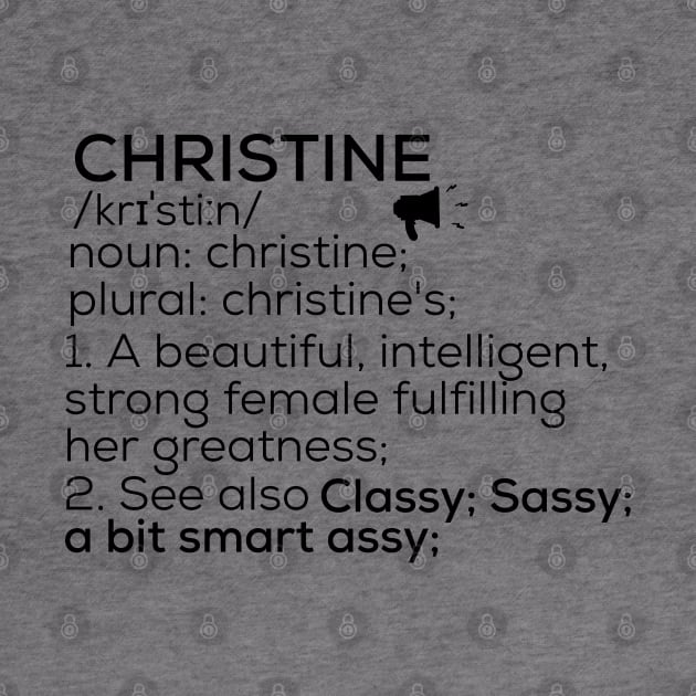 Christine Name Definition Christine Female Name by TeeLogic